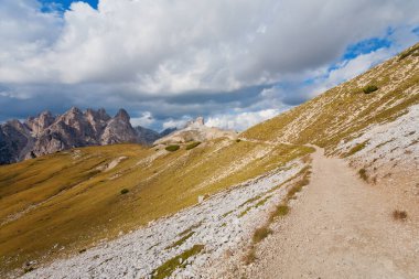 İtalyan Dolomitleri, İtalya 'da Tre Cime Ulusal Paktı' nın panoramik görüntüsü