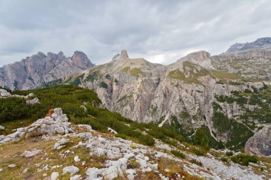 İtalyan Dolomitleri, İtalya 'da Tre Cime Ulusal Paktı' nın panoramik görüntüsü