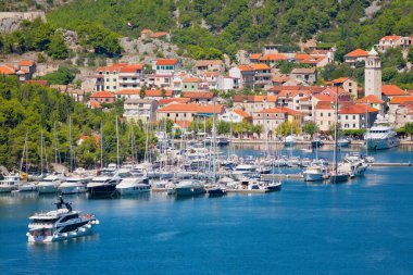 Skradin, Dalmaçya ve Hırvatistan 'ın panoramik manzarası