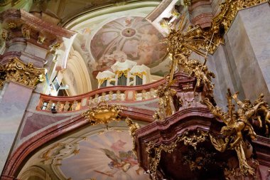 Çek Cumhuriyeti Prag 'daki Aziz Nicholas Kilisesi' nin İçi