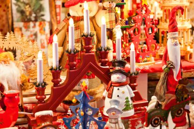 Colmar Köyü, Alsace, Fransa 'da Güzel Noel Kararları