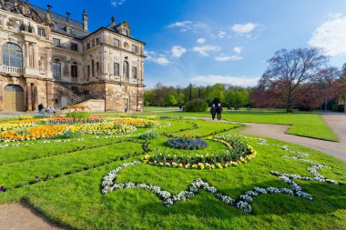 Palais in the Great Garden Park in Dresden, Saxony, Germany clipart