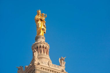 Notre Dame de la Garde Cathderal Marsilya, Provence, Fransa