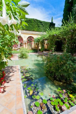 Villa ve Bahçe 'nin panoramik manzarası: Ethe de Rothschild, Cote d' Azur, French Riviera, Fransa