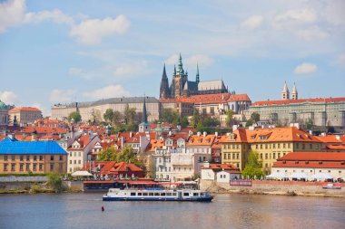 Prag 'ın Eski Kenti, Çek Cumhuriyeti' nin Başkenti Panoramik Görüş