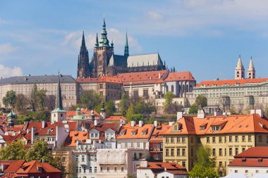 Prag 'ın Eski Kenti, Çek Cumhuriyeti' nin Başkenti Panoramik Görüş