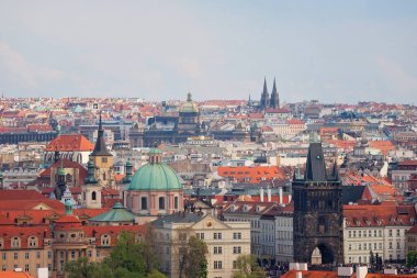 Prag 'ın Eski Kenti, Çek Cumhuriyeti' nin Başkenti Panoramik Görüş