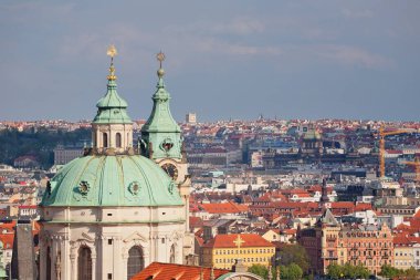 Prag 'ın Eski Kenti, Çek Cumhuriyeti' nin Başkenti Panoramik Görüş