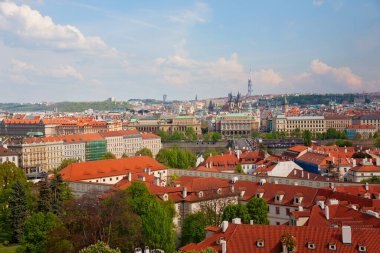 Prag 'ın Eski Kenti, Çek Cumhuriyeti' nin Başkenti Panoramik Görüş