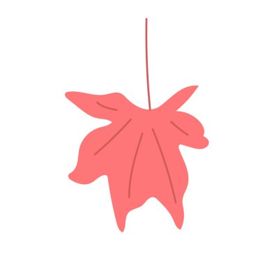 Basit soyut el çizimi ve karalama, Güz Botanik Doğası 'nı beyaz arka planda çağdaş modern moda vektör elementleri illüstrasyonuna bırakır.