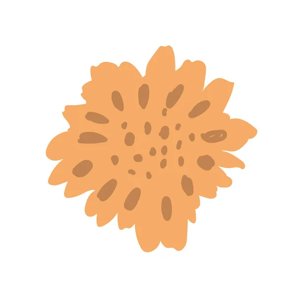 Проста Абстрактна Намальована Рука Каракулі Квітка Ретро Ботанічна Природа Сучасний — стоковий вектор