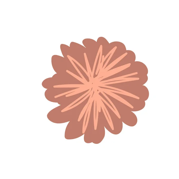 Απλή Αφηρημένη Χέρι Που Και Doodle Λουλούδι Retro Βοτανική Φύση — Διανυσματικό Αρχείο