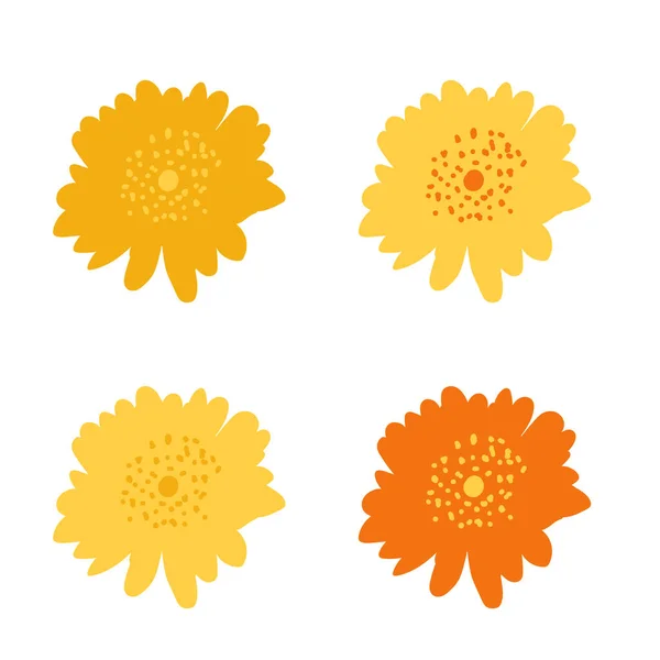 Απλή Αφηρημένη Χέρι Που Και Doodle Λουλούδια Ρετρό Βοτανική Φύση — Διανυσματικό Αρχείο
