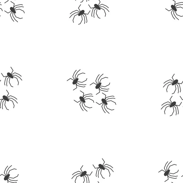 Beyaz Bir Arka Planda Örümcek Vektörünün Pürüzsüz Deseni Tekstil Kağıt — Stok Vektör