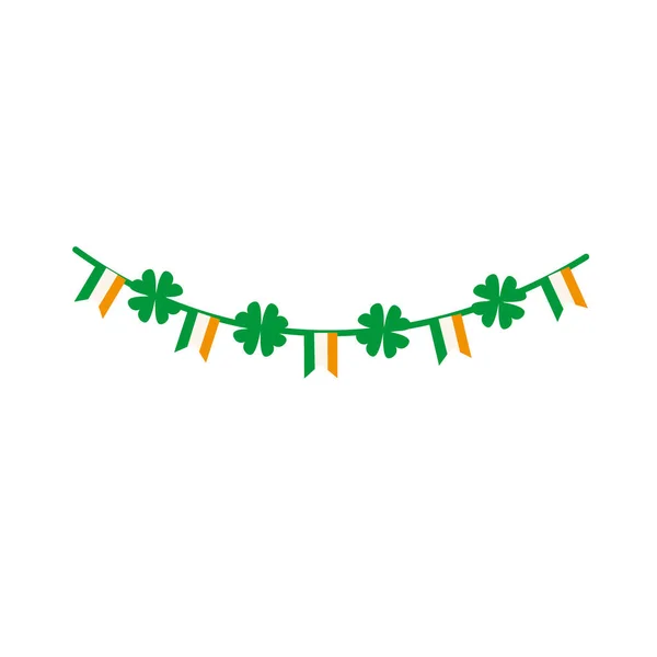 パトリックはアイルランドの旗を掲げている パトリック アイコン ベクトルアート 伝統的なデザイン 自然概念 コンセプトグラフィックデザイン要素 — ストックベクタ