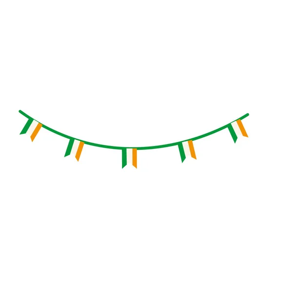 アイルランドの国旗 パトリック アイコン ベクトルアート 伝統的なデザイン 自然概念 コンセプトグラフィックデザイン要素 — ストックベクタ