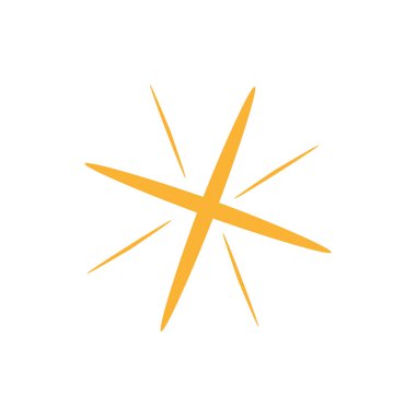 El çizimi parlak yıldız. Kutlama tasarımı için elle çizilmiş soyut bir çizim. Geometrik şekil.