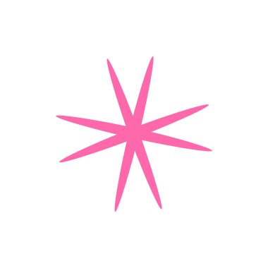 El çizimi parlak yıldız. Kutlama tasarımı için elle çizilmiş soyut bir çizim. Geometrik şekil.