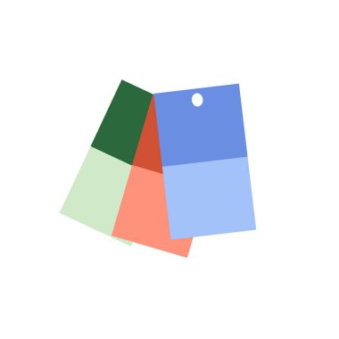 Renk örnekleri. Vektör sanat illüstrasyonu. İç tasarım.