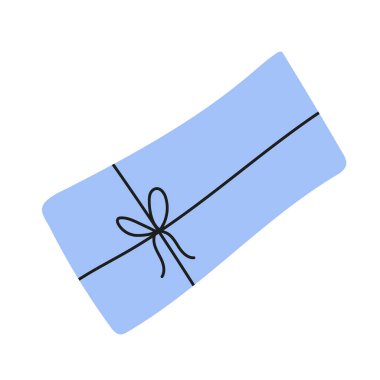 Süslü hediye kutusu. Yaylarla süslenmiş parlak ambalajlı tatil hediyesi. Vektör illüstrasyonu, her amaç için harika tasarım