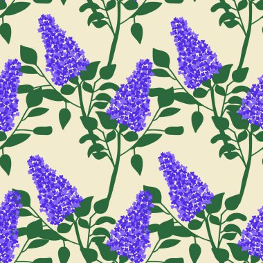 Lilac branch. Colorful flowers with four petals. Vector illustration , perfect for print, wedding design