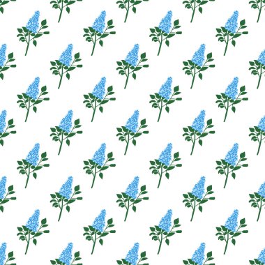 Lilac branch. Colorful flowers with four petals. Vector illustration , perfect for print, wedding design