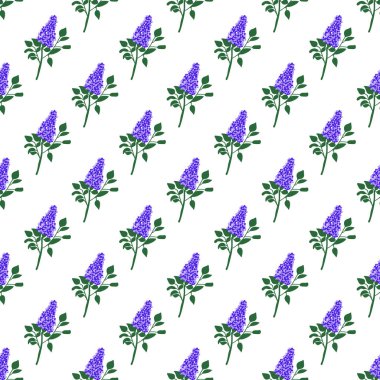 Lilac branch. Colorful flowers with four petals. Vector illustration , perfect for print, wedding design