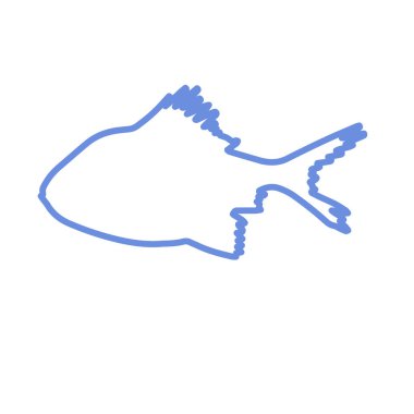 Sevimli balık vektör çizim simgeler kümesi. Tropikal balık, Deniz balığı, akvaryum balık