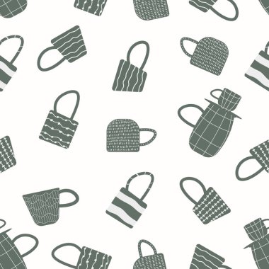 Ceramic mug for tea or coffee. Vector seamless pattern with cup. Great design for any purposes.