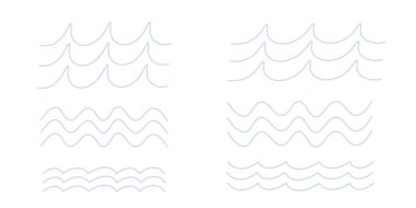 Ocean wave icon. Wave line and wavy zigzag lines. Vector illustration.