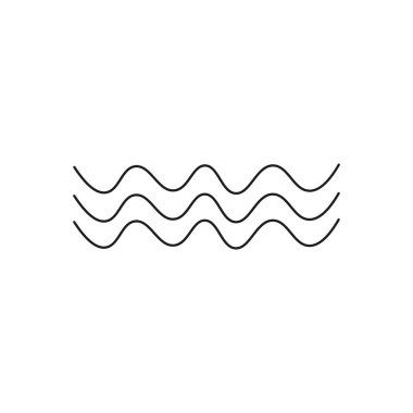 Ocean wave icon. Wave line and wavy zigzag lines. Vector illustration.