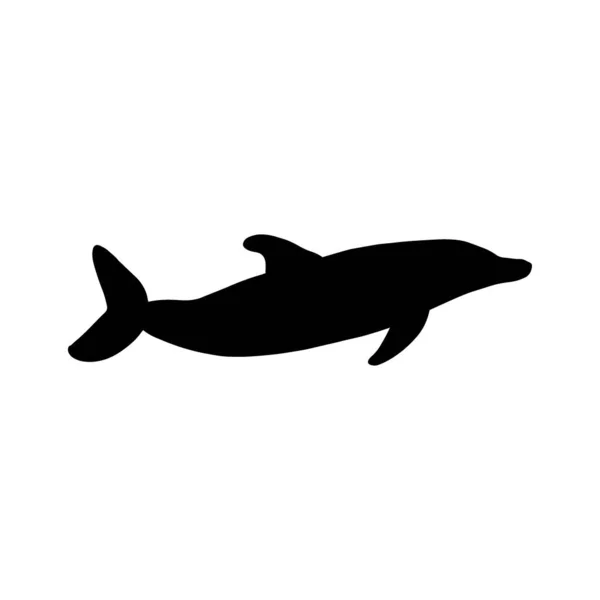 Golfinho Náutico Mar Subaquático Animal Ilustração Vetorial — Vetor de Stock