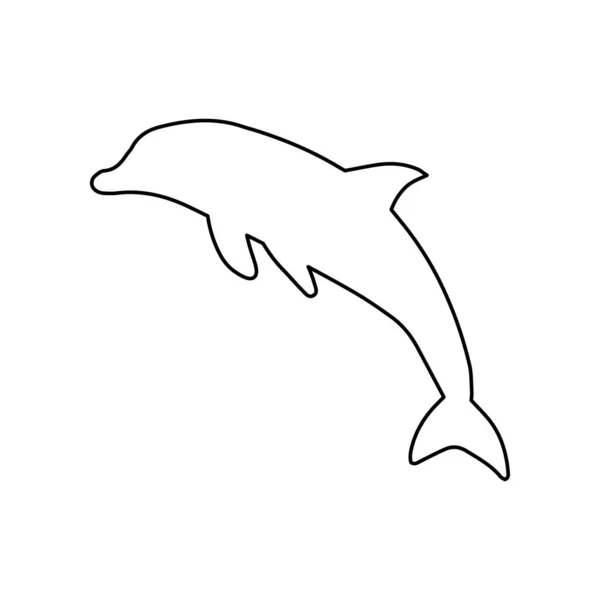 Морський Дельфін Морська Підводна Тварина Векторні Ілюстрації — стоковий вектор