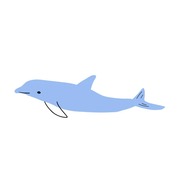 Ναυτικό Δελφίνι Θαλάσσια Ζώα Εικονογράφηση Διανύσματος — Διανυσματικό Αρχείο
