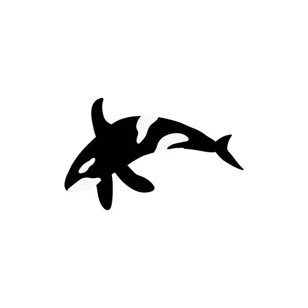 欧卡鲸海洋动物杀手鲸 斯堪的纳维亚风格的海洋动物 — 图库矢量图片