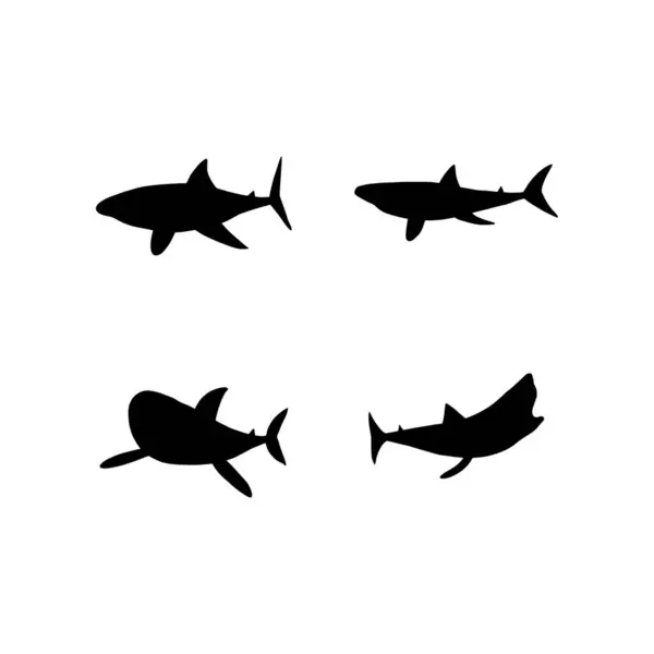 Köpekbalığı Deniz Hayvanı Skandinav Tarzında Bir Deniz Hayvanı — Stok Vektör