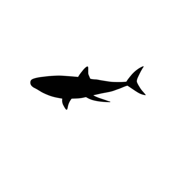Een Haai Zeedier Zeedieren Scandinavische Stijl — Stockvector