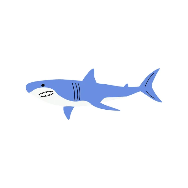 stock vector Shark. Sea animal. Marine animal in Scandinavian style.