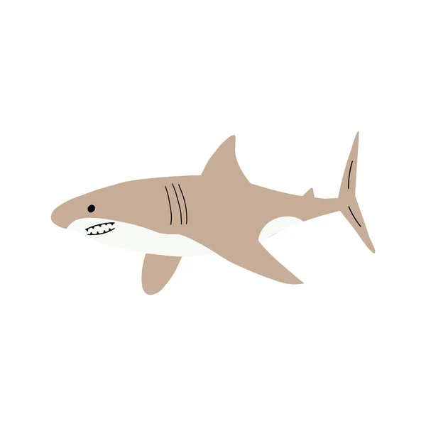 Καρχαρίας Θαλάσσιο Ζώο Θαλάσσιο Ζώο Σκανδιναβικό Στυλ — Διανυσματικό Αρχείο