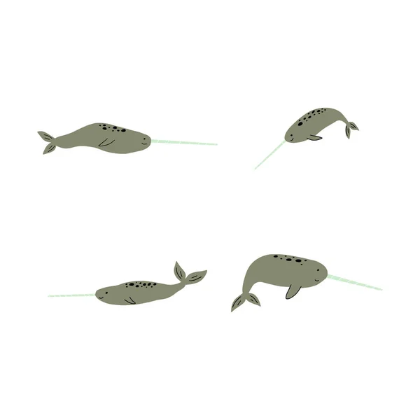 Ubur Ubur Karakter Hewan Laut Latar Belakang Yang Mendalam Ilustrasi - Stok Vektor