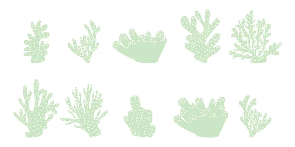 Coral Underwater Element Vector Illustration Scandinavian Style Sea Ocean — 图库矢量图片