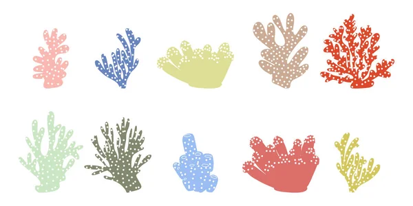 Coral Underwater Element Vector Illustration Scandinavian Style Sea Ocean — Stockvector