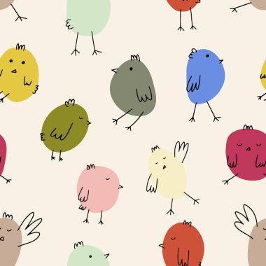 Chick. Cute little farm bird. Funny easter animal. Kids vector illustration.