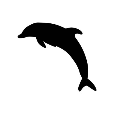 Denizci Yunus. Deniz altı hayvanı. Vektör illüstrasyonu