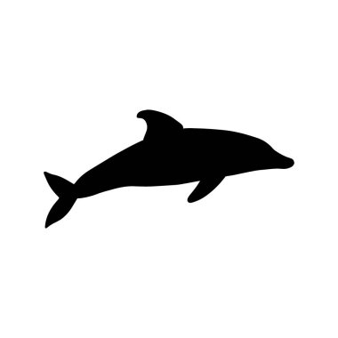 Denizci Yunus. Deniz altı hayvanı. Vektör illüstrasyonu