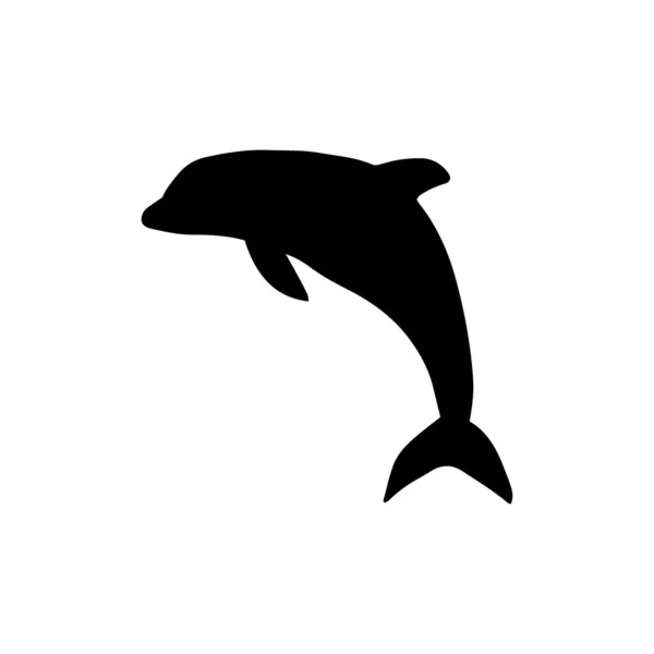 Delfino Nautico Animali Sottomarini Marini Illustrazione Vettoriale — Vettoriale Stock
