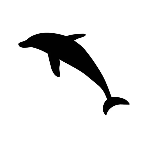 Delfín Náutico Mar Animal Submarino Ilustración Vectorial — Archivo Imágenes Vectoriales