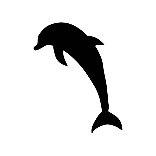 Nautical Dolphin Sea Underwater Animal Vector Illustration — Stock Vector