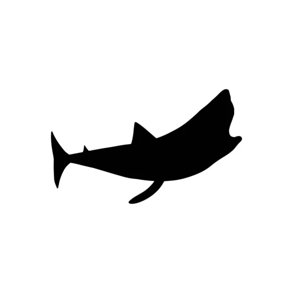 Акула Морское Животное Морские Животные Скандинавском Стиле — стоковый вектор