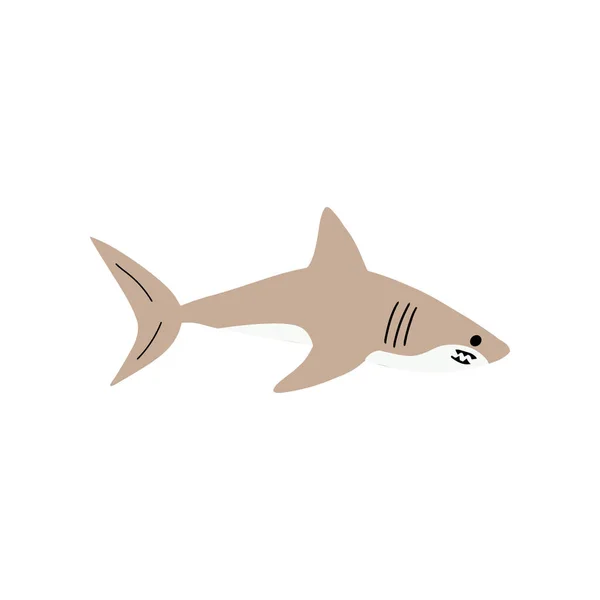 Requin Animal Marin Animal Marin Style Scandinave — Image vectorielle